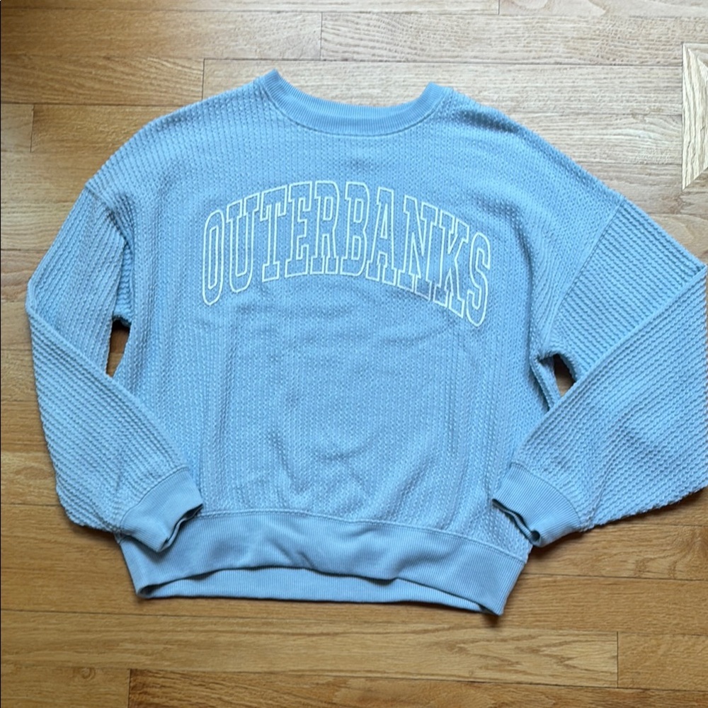 Thread & Supply Sky Blue Knit Pullover 'Outerbanks' sz small